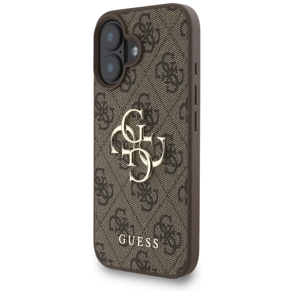 Etui Guess 4G Strap 4G Classic Logo do Apple iPhone 16 brązowy