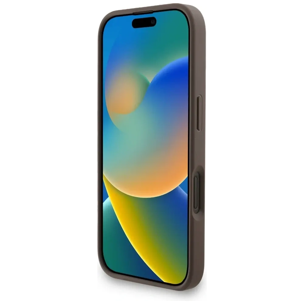 Etui Guess 4G Strap 4G Classic Logo do Apple iPhone 16 brązowy