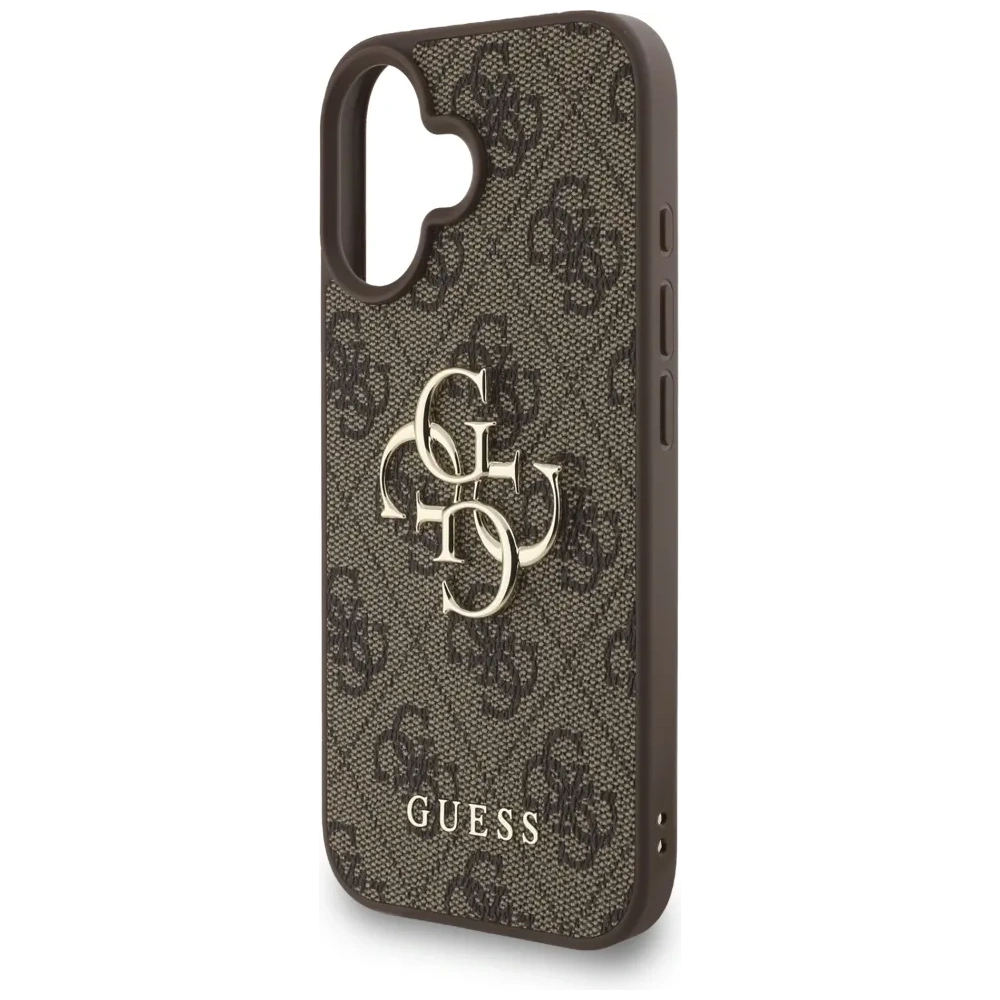 Etui Guess 4G Strap 4G Classic Logo do Apple iPhone 16 brązowy