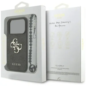 Etui Guess 4G Strap 4G Classic Logo do Apple iPhone 17 Pro czarny