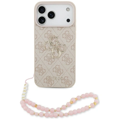 Etui Guess 4G Strap 4G Classic Logo do Apple iPhone 17 Pro Max różowy