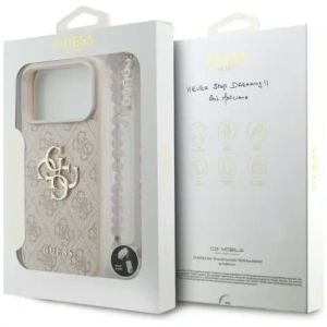Etui Guess 4G Strap 4G Classic Logo do Apple iPhone 17 Pro Max różowy