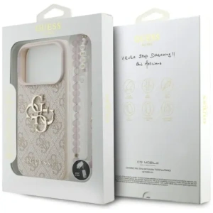 Etui Guess 4G Strap 4G Classic Logo do Apple iPhone 17 Pro różowy