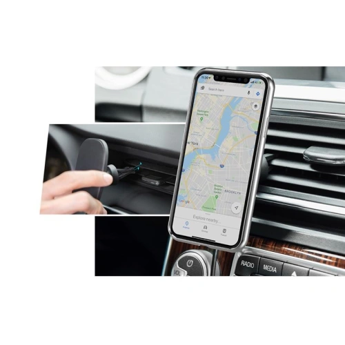 Kup Magnetický držák do auta Qi Moshi SnapTo Magnetic Car Mount s bezdrátovým nabíjením 10W (Černý) - MOSH056BLK - {ean13} - Sklep Home Screen