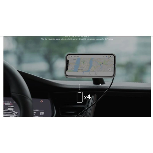 Kup Magnetický držák do auta Qi Moshi SnapTo Magnetic Car Mount s bezdrátovým nabíjením 10W (Černý) - MOSH056BLK - {ean13} - Sklep Home Screen