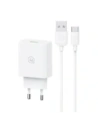 Ładowarka sieciowa USAMS 18W + kabel USB-A / USB-C 1m Fast Charging biały