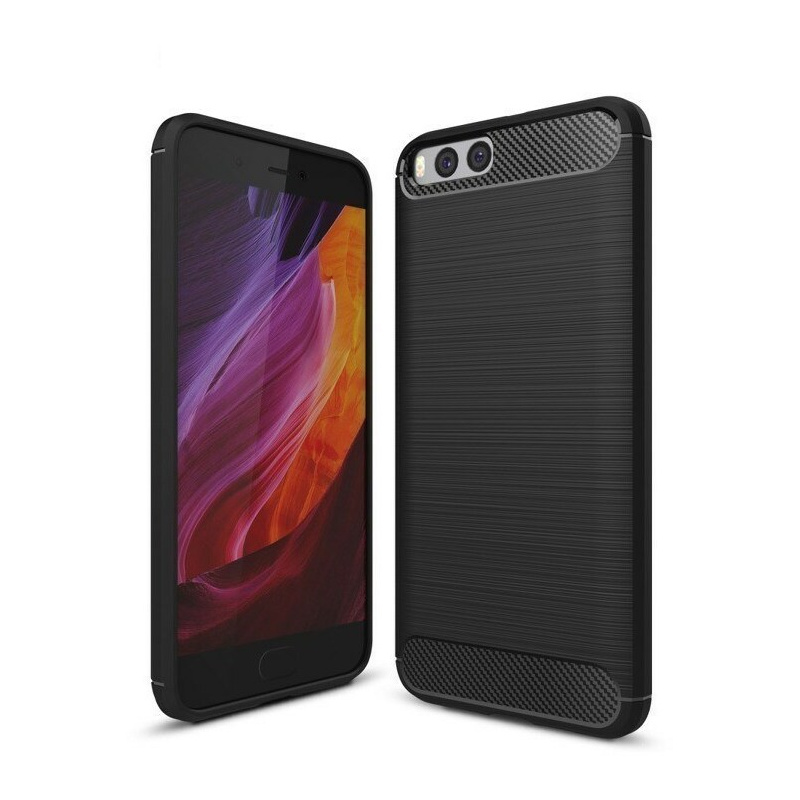 HS Case SOLID TPU Xiaomi Mi6 Black + Szkło