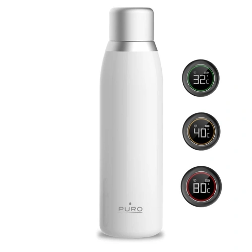 Buy PURO Smart Bottle Thermal 500ml INOX (White) - PUR145WHT - {ean13} - Home Screen Store Europe