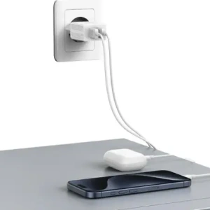 Ładowarka sieciowa USAMS 2xUSB-A 18W + kabel USB-A / Lightning Fast Charging biały