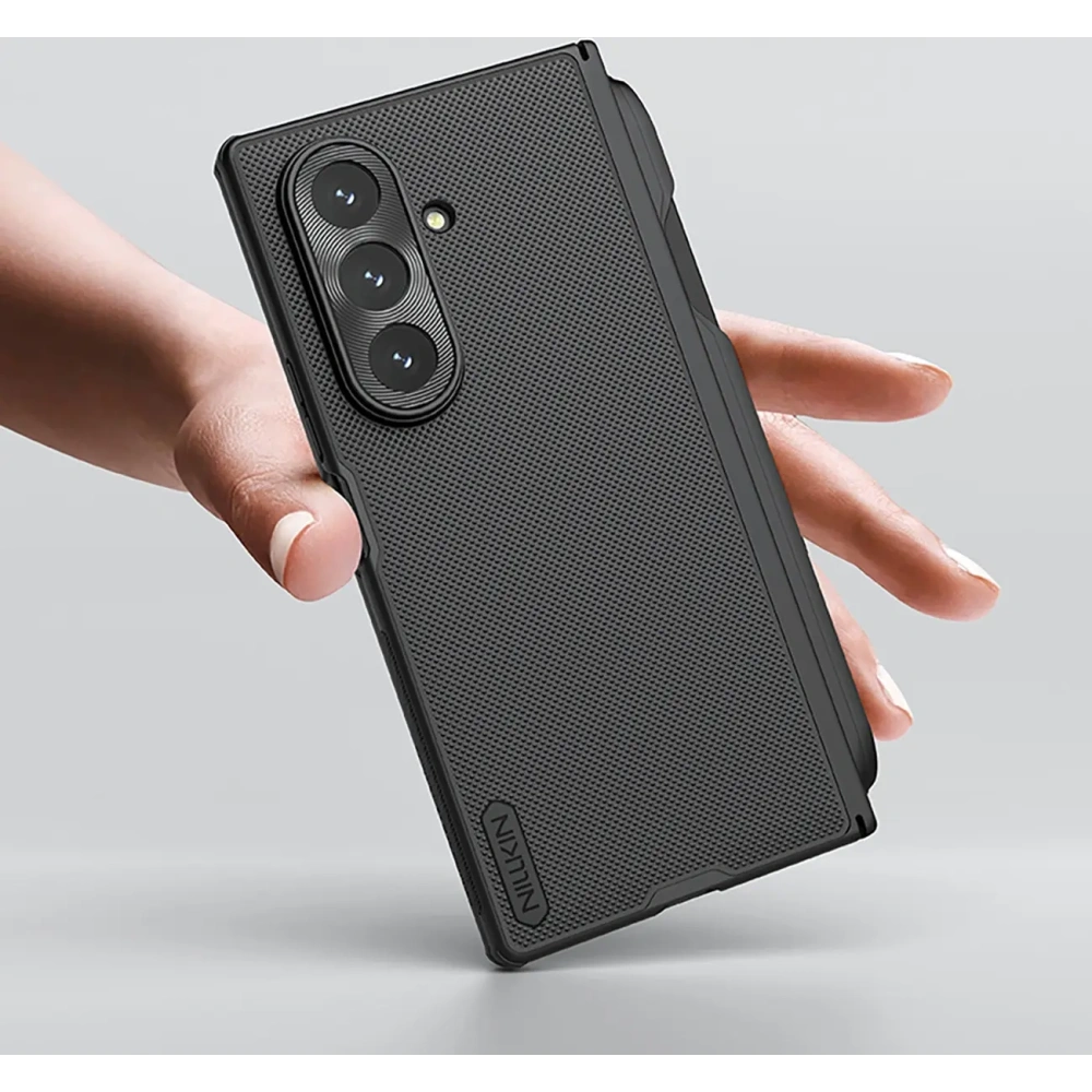 Etui Nillkin Super Frosted Shield Fold Magnetic do Samsung Galaxy Z Fold 7 kompatybilne z MagSafe i z miejscem na S Pen czarne