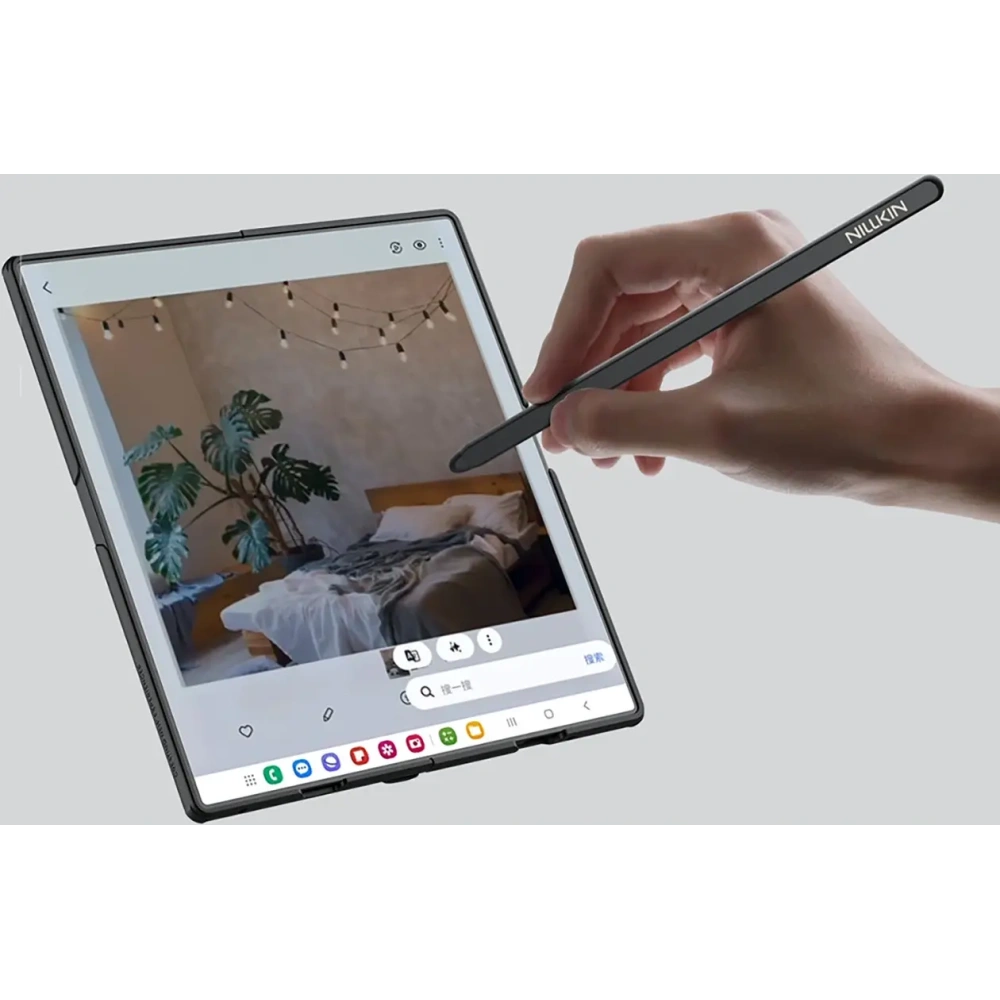 Etui Nillkin Super Frosted Shield Fold Magnetic do Samsung Galaxy Z Fold 7 kompatybilne z MagSafe i z miejscem na S Pen czarne