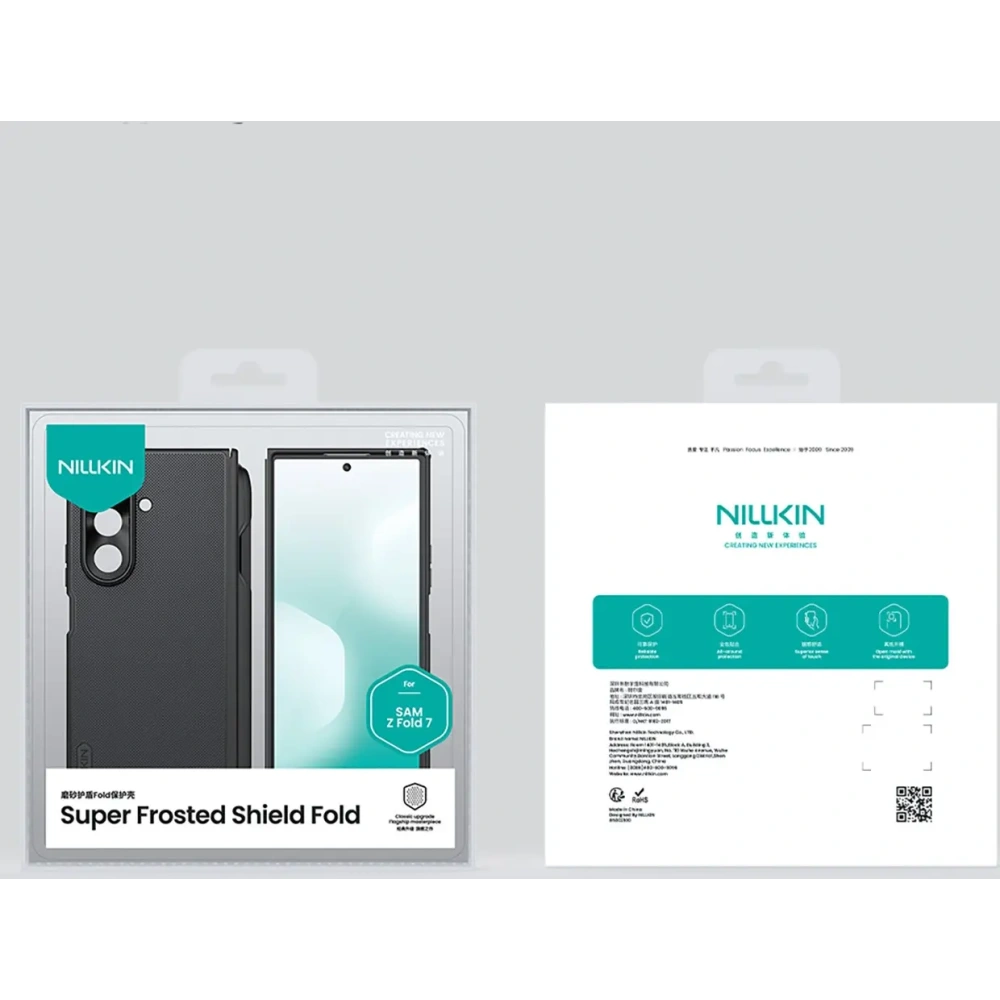 Etui Nillkin Super Frosted Shield Fold Magnetic do Samsung Galaxy Z Fold 7 kompatybilne z MagSafe i z miejscem na S Pen czarne
