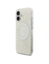 Etui Guess IML Flowers Electro Pearl Strap MagSafe do Apple iPhone 17 biały
