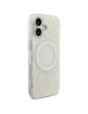 Etui Guess IML Flowers Electro Pearl Strap MagSafe do Apple iPhone 17 biały