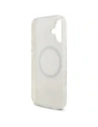 Etui Guess IML Flowers Electro Pearl Strap MagSafe do Apple iPhone 17 biały