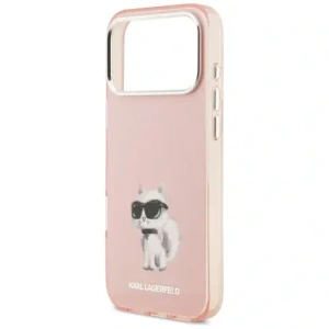 Etui Karl Lagerfeld IML Aquarelle Choupette & Logo MagSafe do Apple iPhone 17 Pro Max różowy