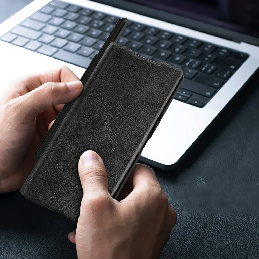 Etui Nillkin Qin Pro do Samsung Galaxy Z Fold 7 z miejscem na S Pen czarne