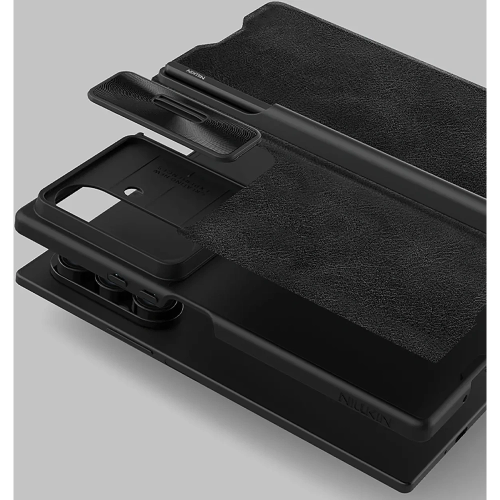 Etui Nillkin Qin Pro do Samsung Galaxy Z Fold 7 z miejscem na S Pen czarne