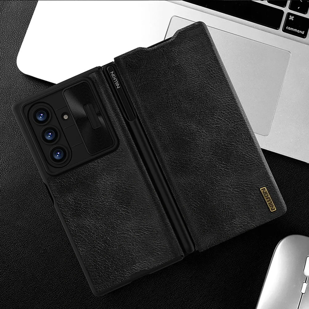 Etui Nillkin Qin Pro do Samsung Galaxy Z Fold 7 z miejscem na S Pen czarne