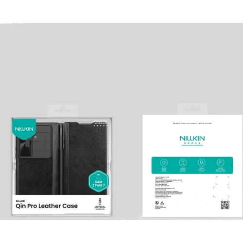 Etui Nillkin Qin Pro do Samsung Galaxy Z Fold 7 z miejscem na S Pen czarne