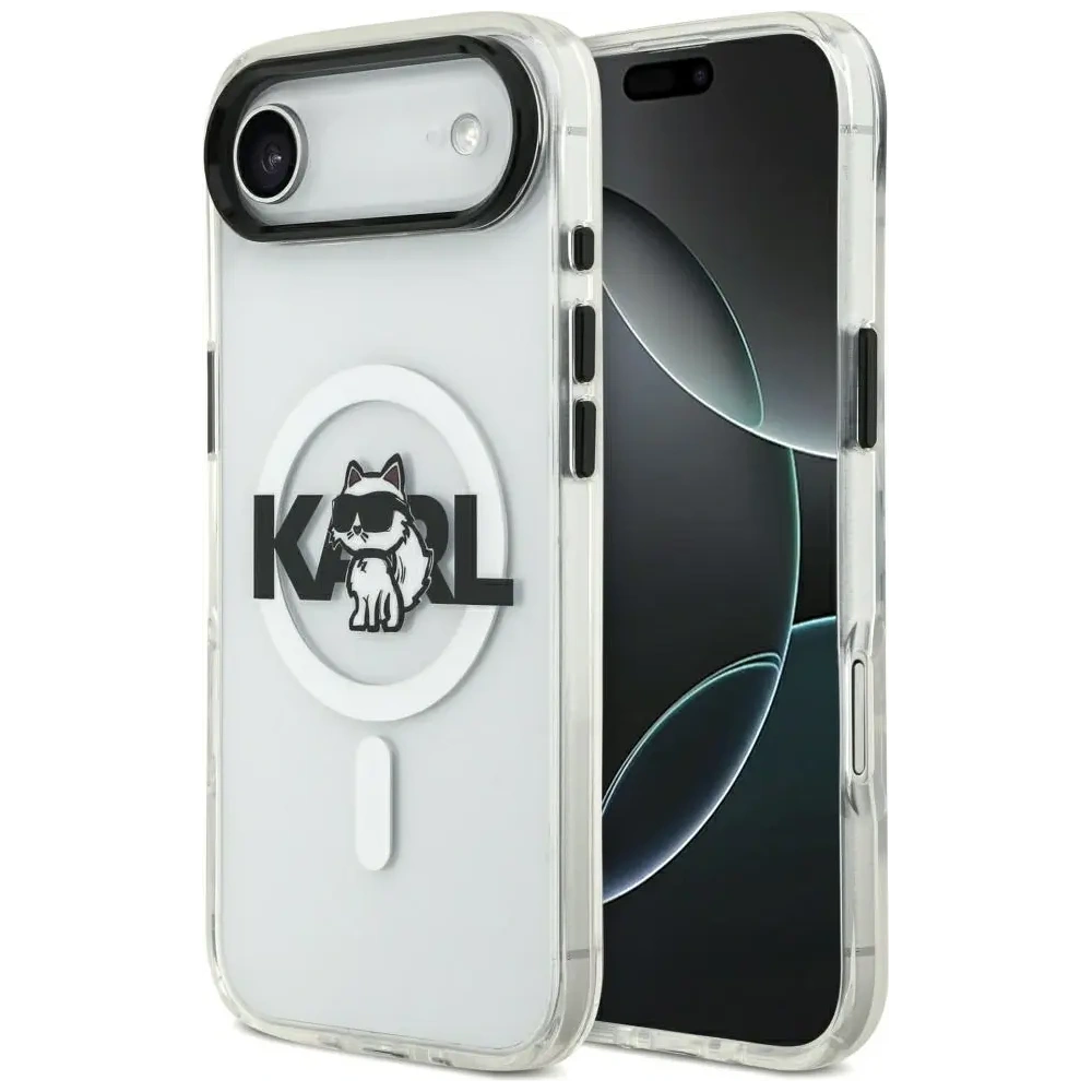Etui Karl Lagerfeld IML Choupette Sketch Logo MagSafe do Apple iPhone Air przezroczysty