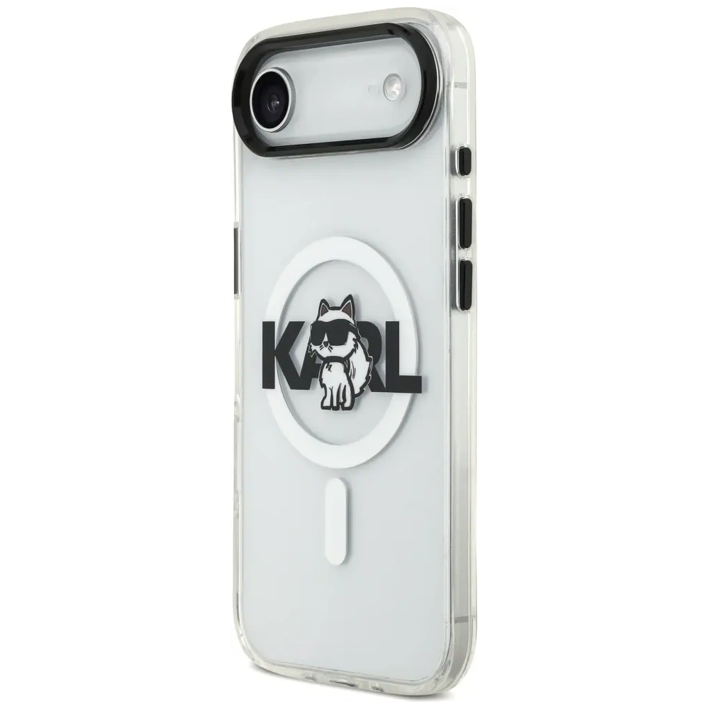 Etui Karl Lagerfeld IML Choupette Sketch Logo MagSafe do Apple iPhone Air przezroczysty