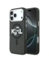 Etui Karl Lagerfeld IML Glitter Karl & Choupette Sketch Logo MagSafe do Apple iPhone 17 Pro Max czarny