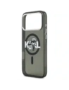 Etui Karl Lagerfeld IML Glitter Karl & Choupette Sketch Logo MagSafe do Apple iPhone 17 Pro Max czarny