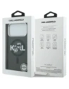 Etui Karl Lagerfeld IML Glitter Karl & Choupette Sketch Logo MagSafe do Apple iPhone 17 Pro Max czarny
