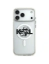 Etui Karl Lagerfeld IML Glitter Karl & Choupette Sketch Logo MagSafe do Apple iPhone 17 Pro Max przezroczysty