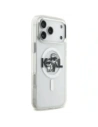 Etui Karl Lagerfeld IML Glitter Karl & Choupette Sketch Logo MagSafe do Apple iPhone 17 Pro Max przezroczysty