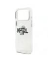 Etui Karl Lagerfeld IML Glitter Karl & Choupette Sketch Logo MagSafe do Apple iPhone 17 Pro Max przezroczysty