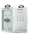Etui Karl Lagerfeld IML Glitter Karl & Choupette Sketch Logo MagSafe do Apple iPhone 17 Pro Max przezroczysty