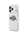 Etui Karl Lagerfeld IML Glitter Karl & Choupette Sketch Logo MagSafe do Apple iPhone 17 Pro przezroczysty