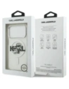 Etui Karl Lagerfeld IML Glitter Karl & Choupette Sketch Logo MagSafe do Apple iPhone 17 Pro przezroczysty