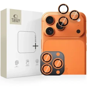 Osłona aparatu Tech-Protect Camring Fit+ do Apple iPhone 14 Pro / 14 Pro Max / 15 Pro / 15 Pro Max / 16 Pro / 16 Pro Max / 17 Pro / 17 Pro Max Cosmic Orange