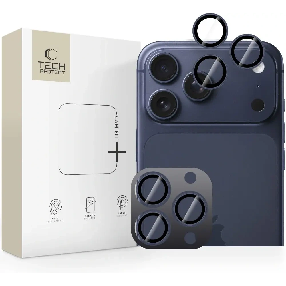 Osłona aparatu Tech-Protect Camring Fit+ do Apple iPhone 14 Pro / 14 Pro Max / 15 Pro / 15 Pro Max / 16 Pro / 16 Pro Max / 17 Pro / 17 Pro Max Deep Blue