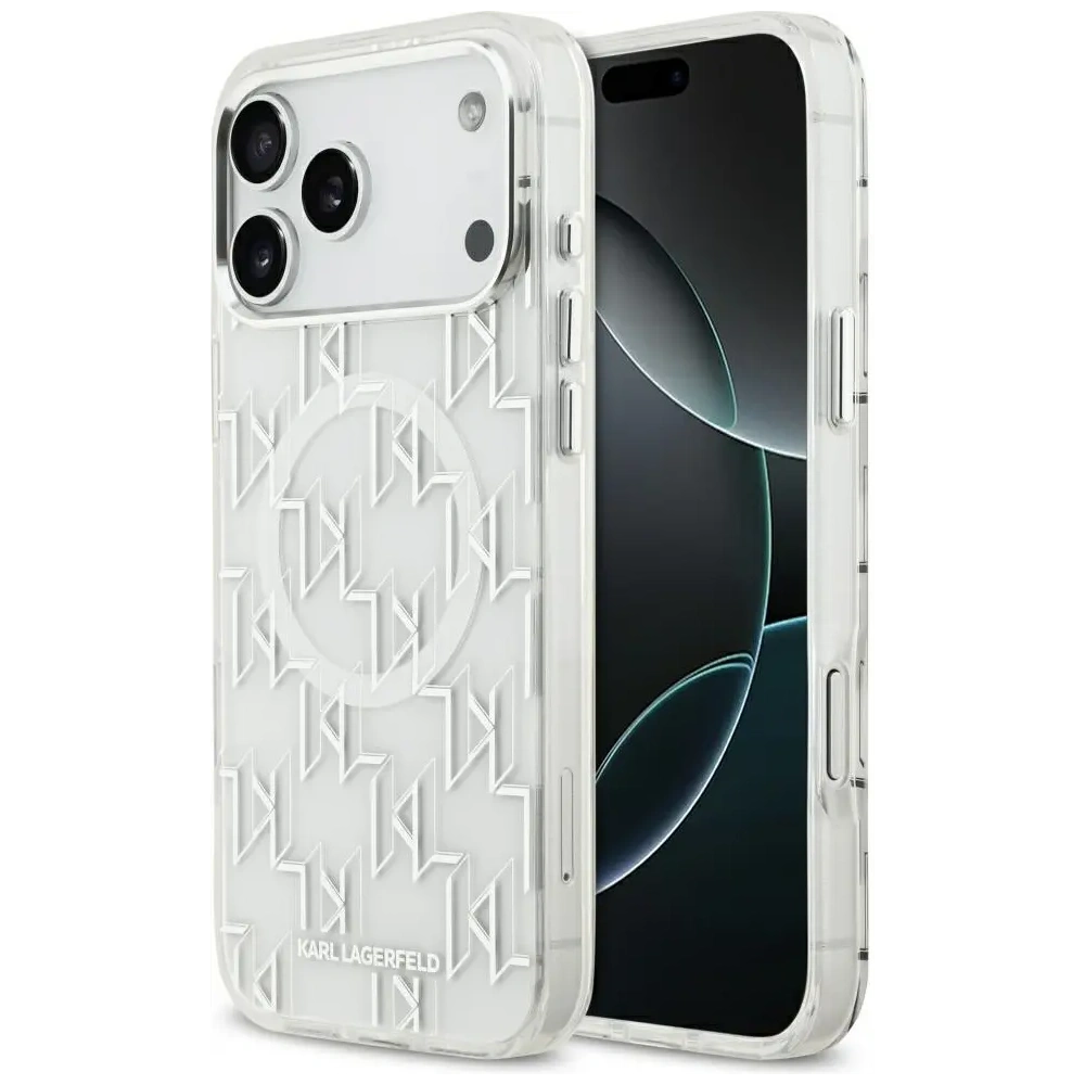 Etui Karl Lagerfeld IML KL Monogram MagSafe do Apple iPhone 17 Pro Max biały