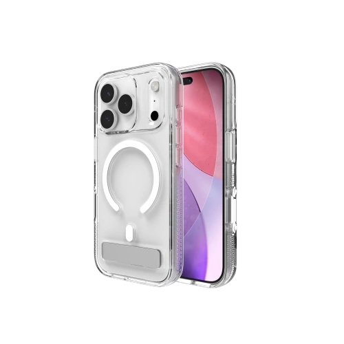 Etui z podstawką ZAGG Crystal Palace Snap KS do Apple iPhone 17 Pro kompatybilne z MagSafe (clear)