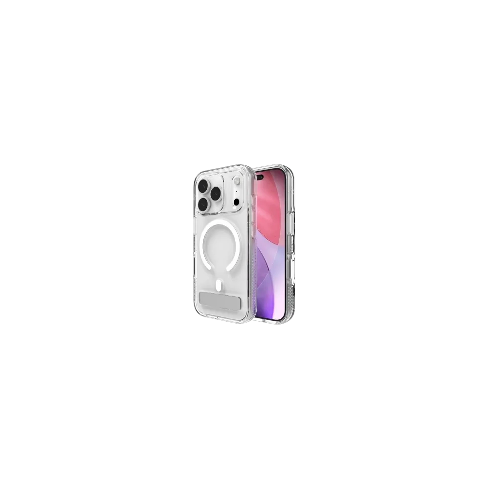 Etui z podstawką ZAGG Crystal Palace Snap KS do Apple iPhone 17 Pro kompatybilne z MagSafe (clear)