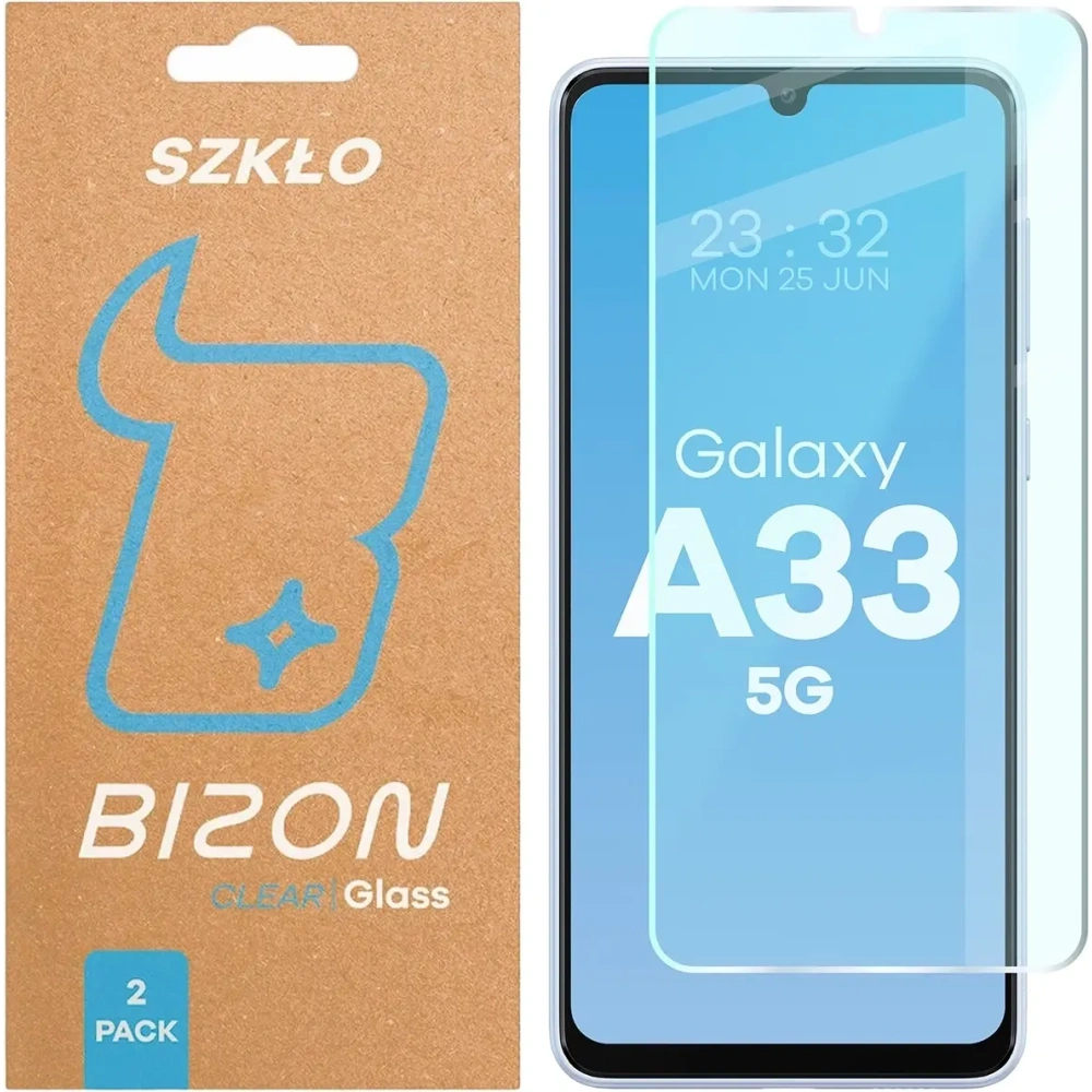 Szkło hartowane Bizon Glass Clear Duo do Samsung Galaxy A33 5G / M35 5G [2 PACK]