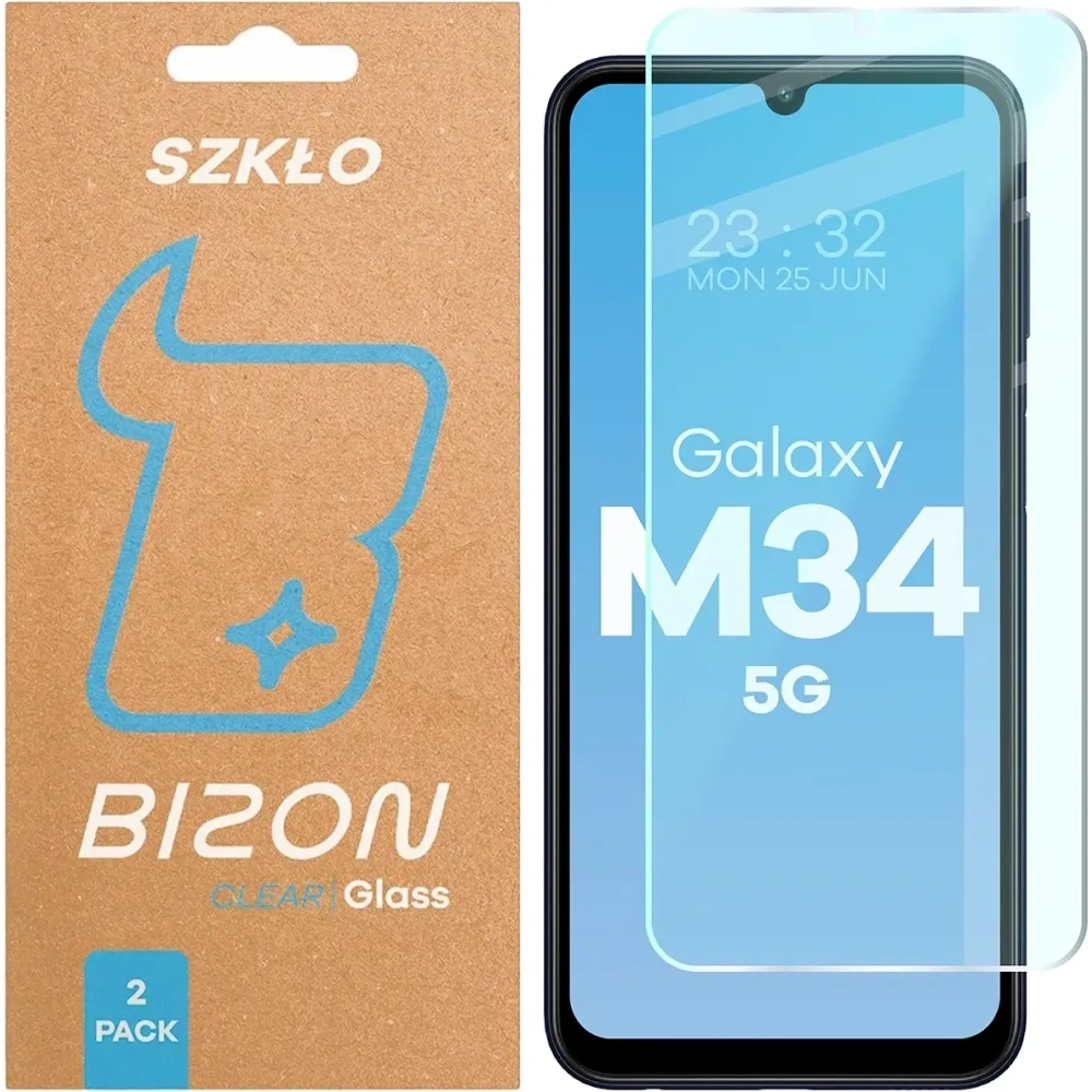 Szkło hartowane Bizon Glass Clear Duo do Samsung Galaxy M34 5G [2 PACK]