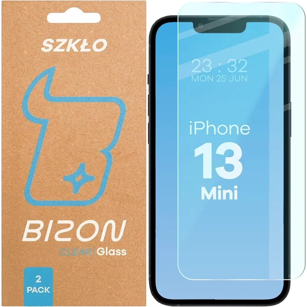 Szkło hartowane Bizon Glass Clear Duo do Apple iPhone 13 Mini [2 PACK]
