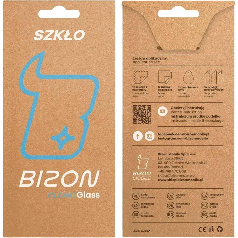 Szkło hartowane Bizon Glass Clear Duo do Apple iPhone Air [2 PACK]
