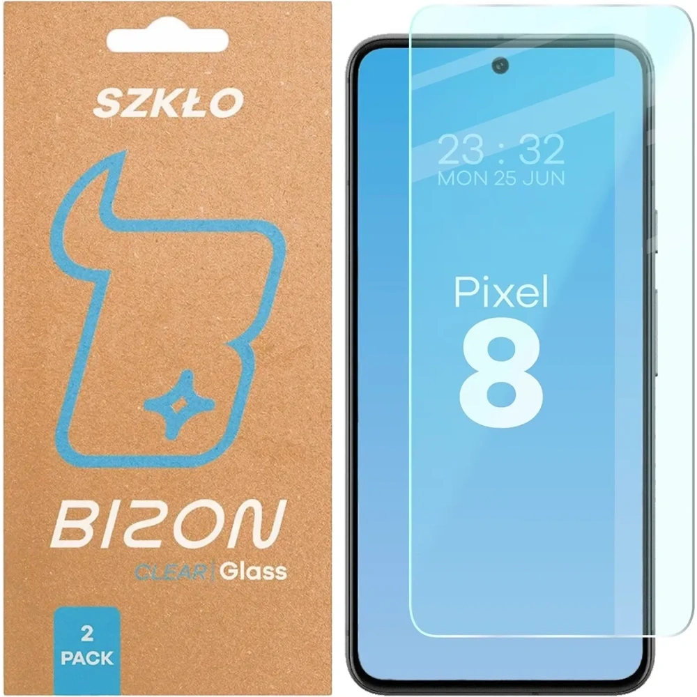 Szkło hartowane Bizon Glass Clear Duo do Google Pixel 8 [2 PACK]