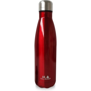 PURO H2O Thermal Stainless Steel Water Bottle 500ml (Shiny Red)