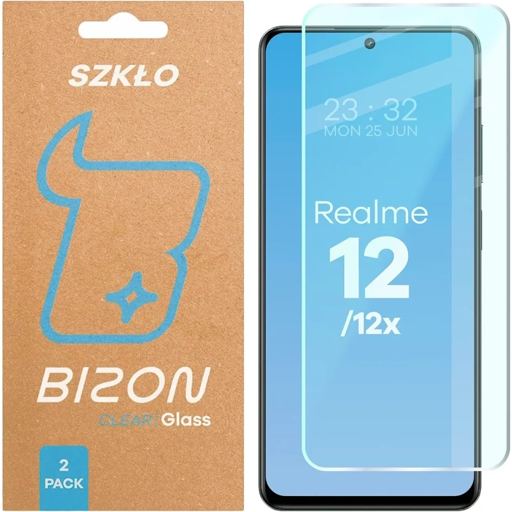 Szkło hartowane Bizon Glass Clear Duo do Realme 12 / 12x [2 PACK]