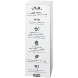 Kup Termo láhev z nerezové oceli PURO H2O 500ml (Stříbrná) - PUR148SLV - {ean13} - Sklep Home Screen