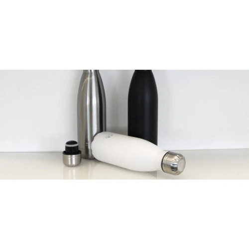 Buy PURO H2O Thermal Stainless Steel Water Bottle 500ml (Matt White) - PUR149WHT - {ean13} - Home Screen Store Europe