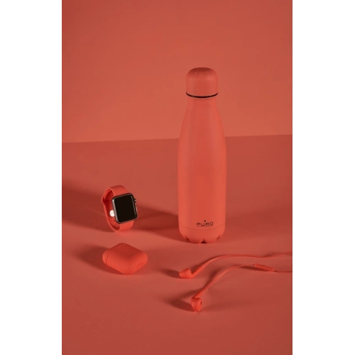 Buy PURO ICON Thermal Stainless Steel Water Bottle 500ml (Living Coral) (Silicon Coating) - PUR150LIVCOR - {ean13} - Home Screen Store Europe